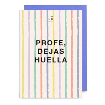 Tarjeta "PROFE, DEJAS HUELLA"