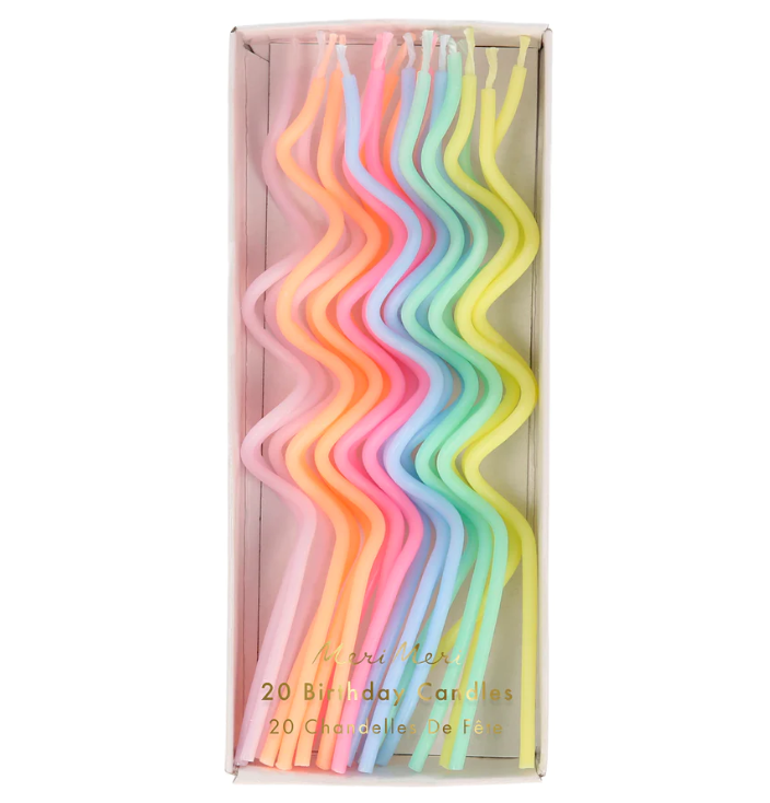 Velas espiral multicolor