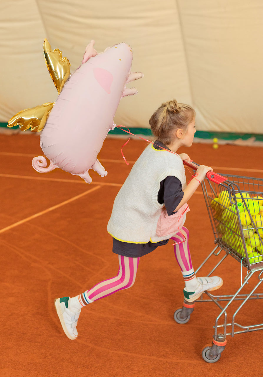 Globo foil CERDITO CON ALAS