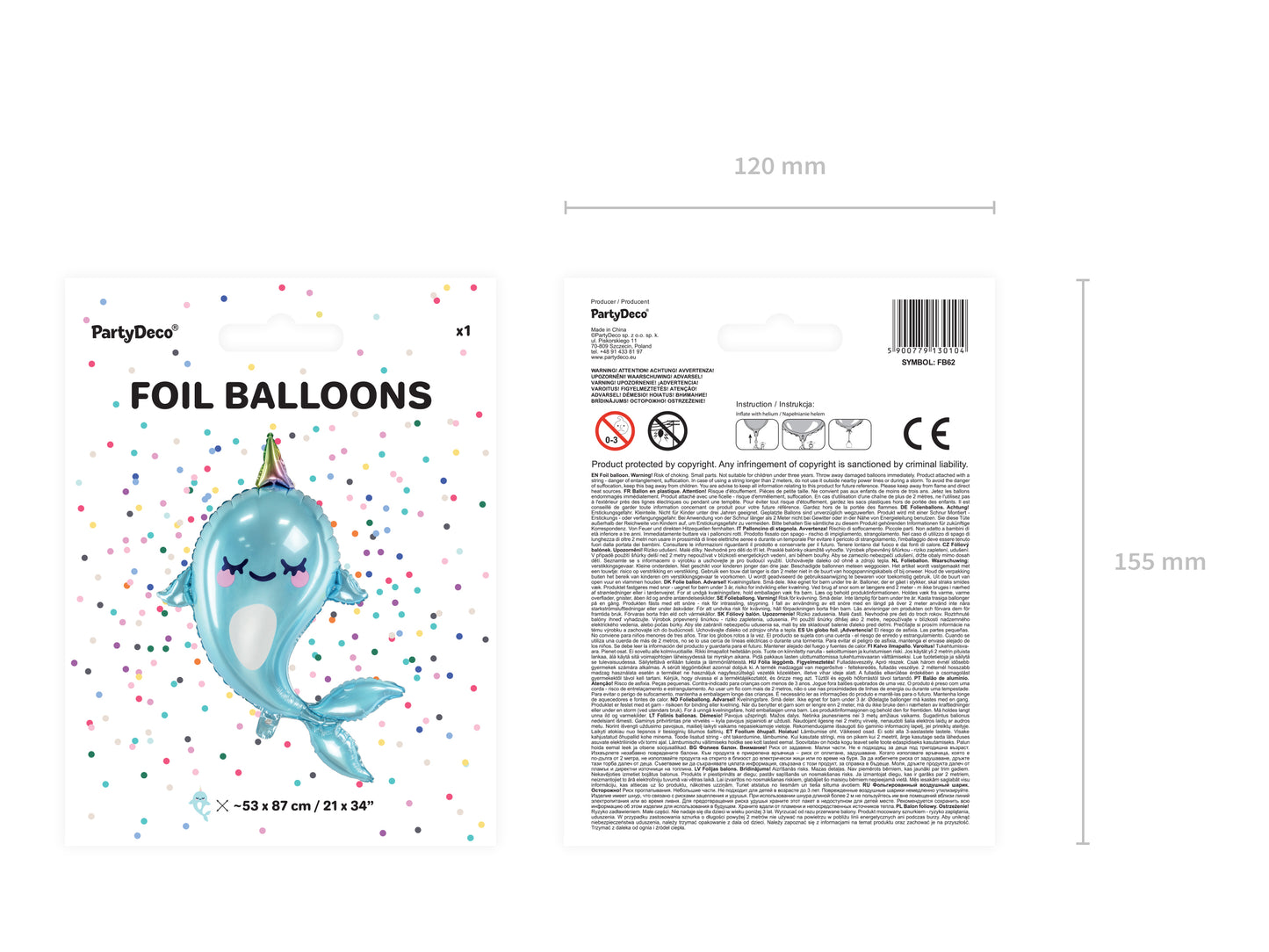 Globo foil NARWHAL