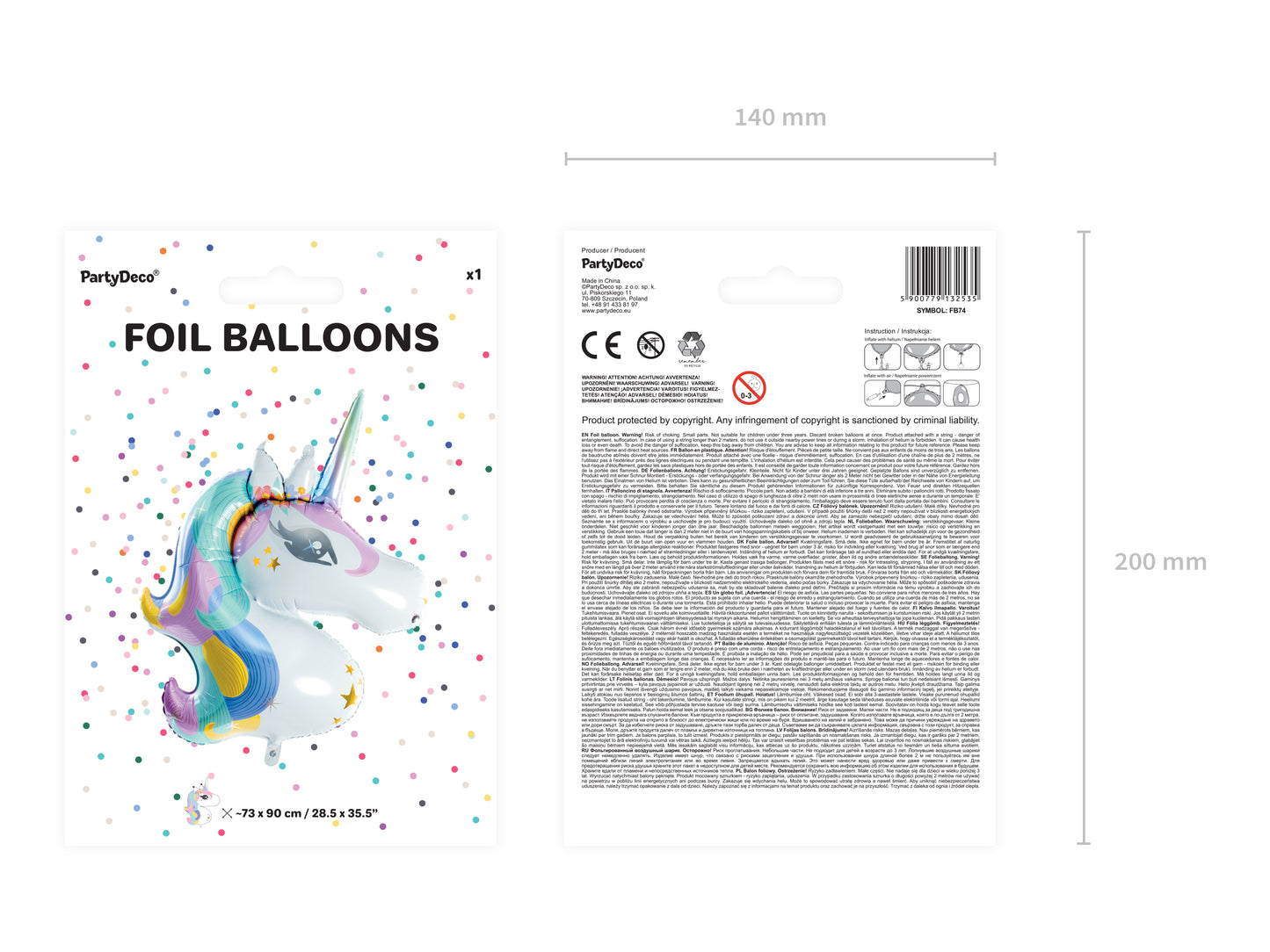 Globo foil UNICORNIO