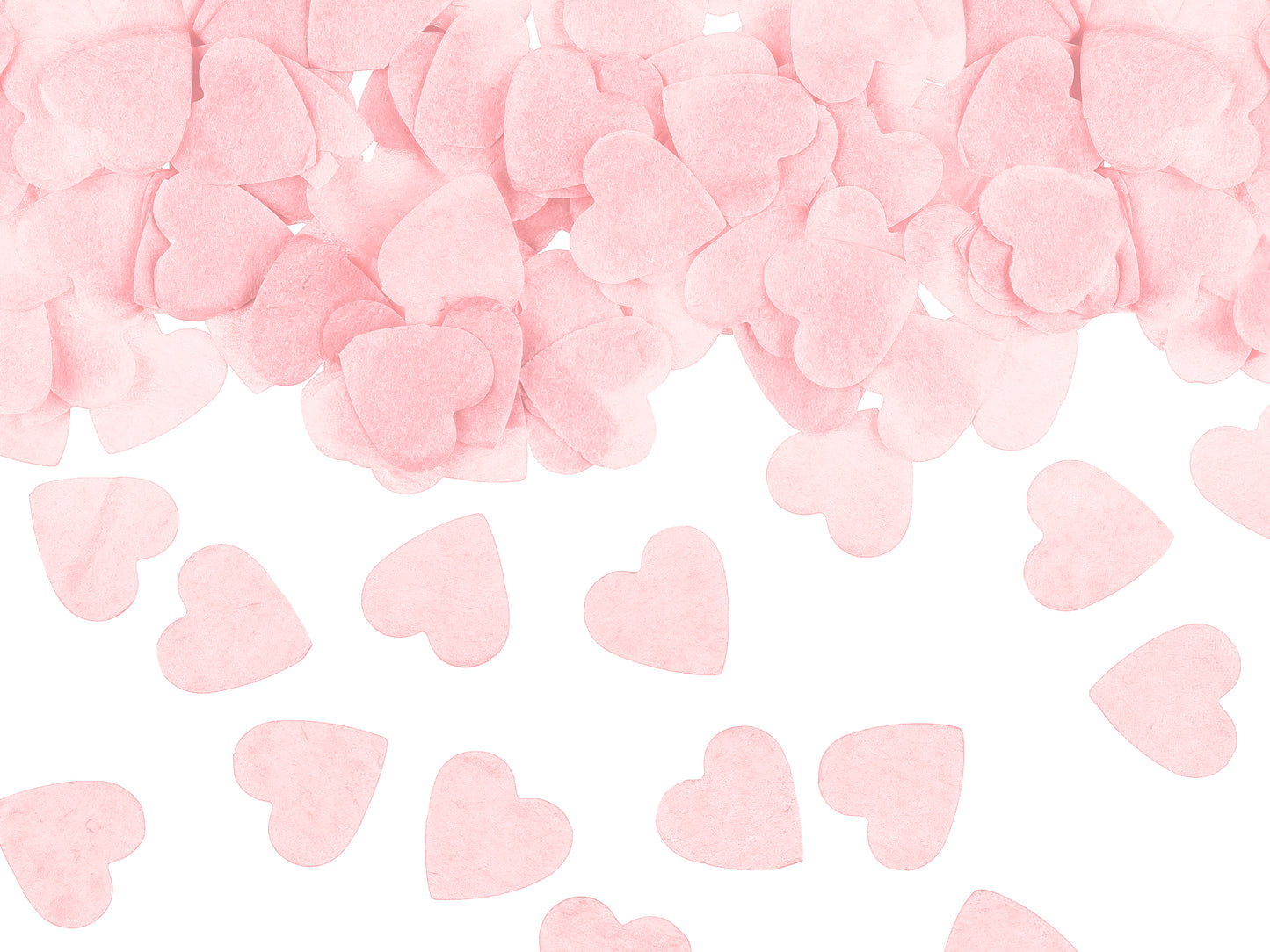 Confetti papel corazón rosa