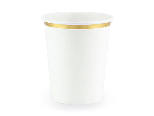 Vaso blanco dorado