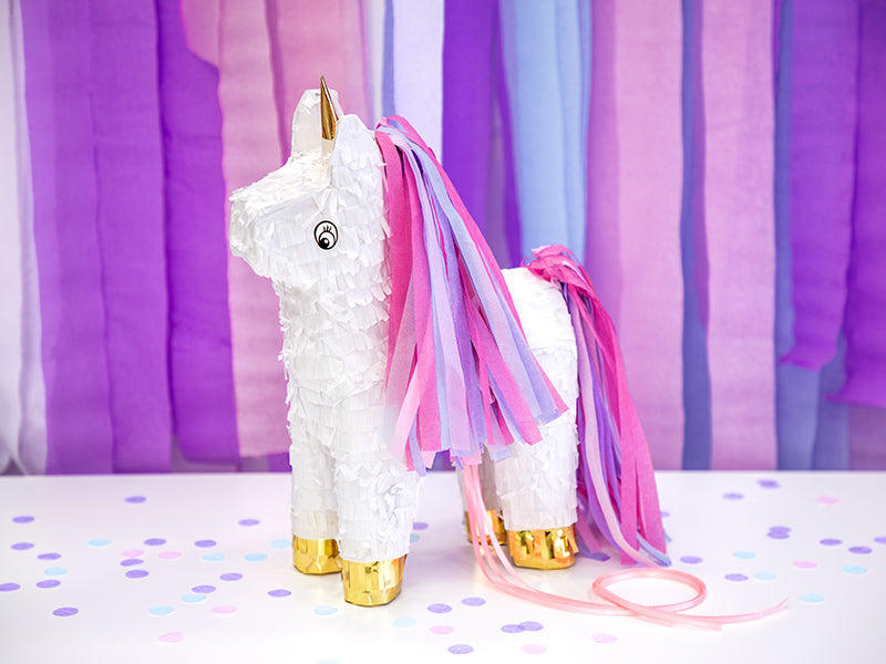 Piñata unicornio lila pequeña