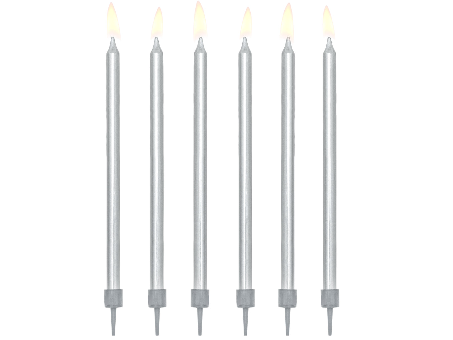 Velas largas plata basic