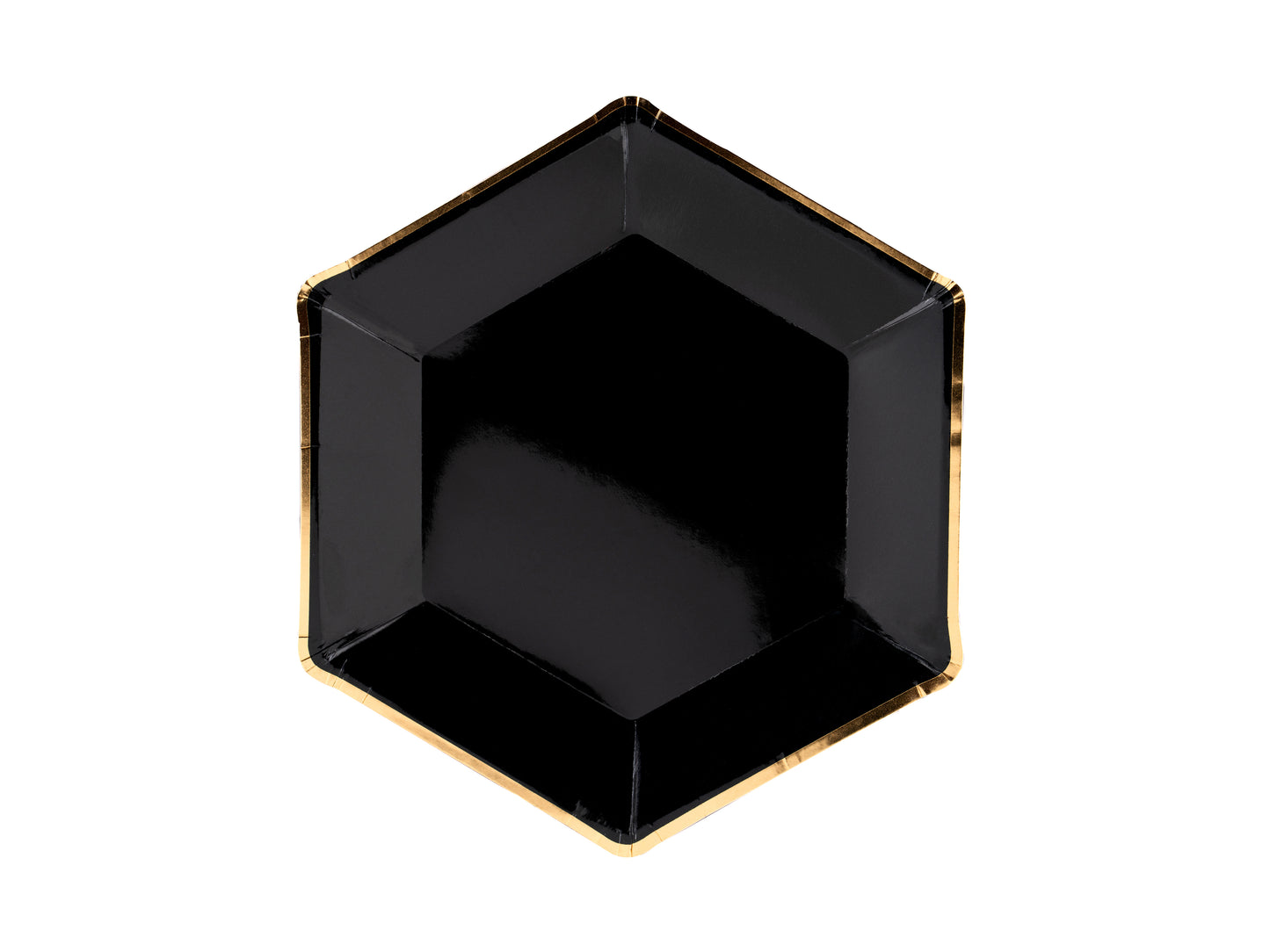 Plato negro hexagonal