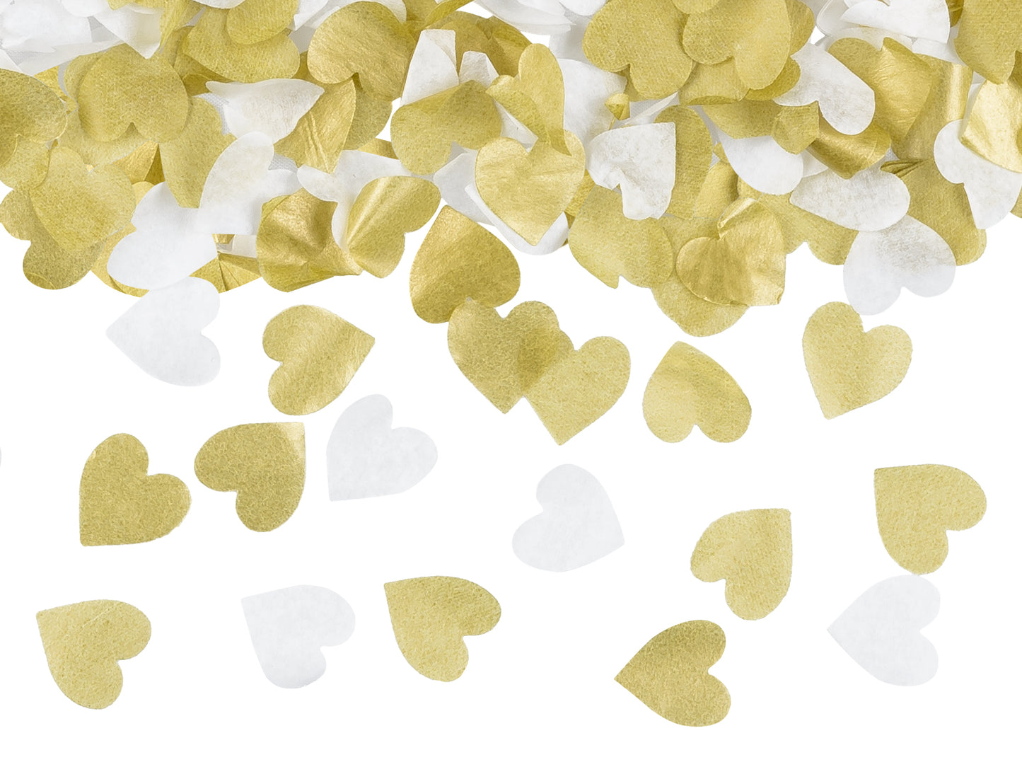 Varilla confetti corazón dorado