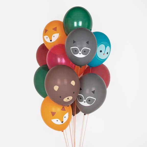 Globos látex eco mix ANIMALES DEL BOSQUE ( 5 UDS )