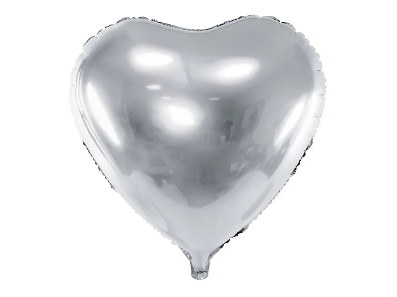 Globo foil corazón PLATA