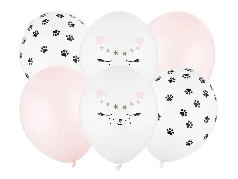 Globos látex GATOS ( 6 UNIDS )