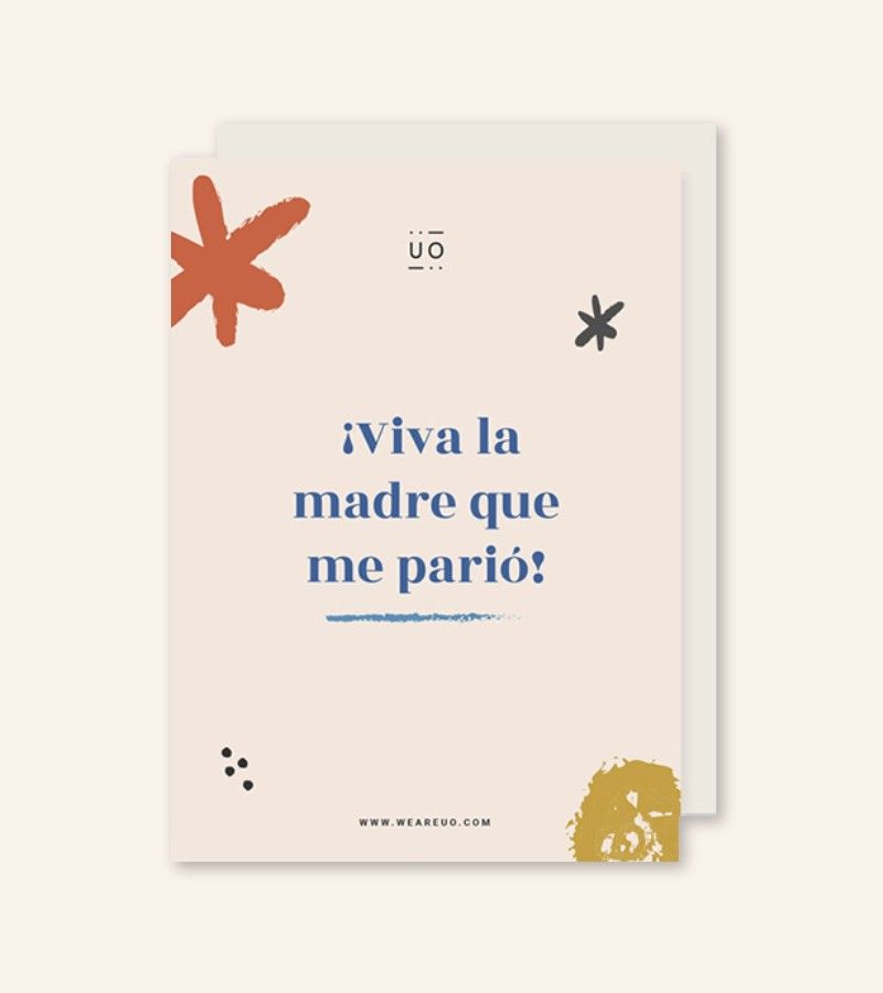 Tarjeta "VIVA LA MADRE QUE ME PARIÓ"